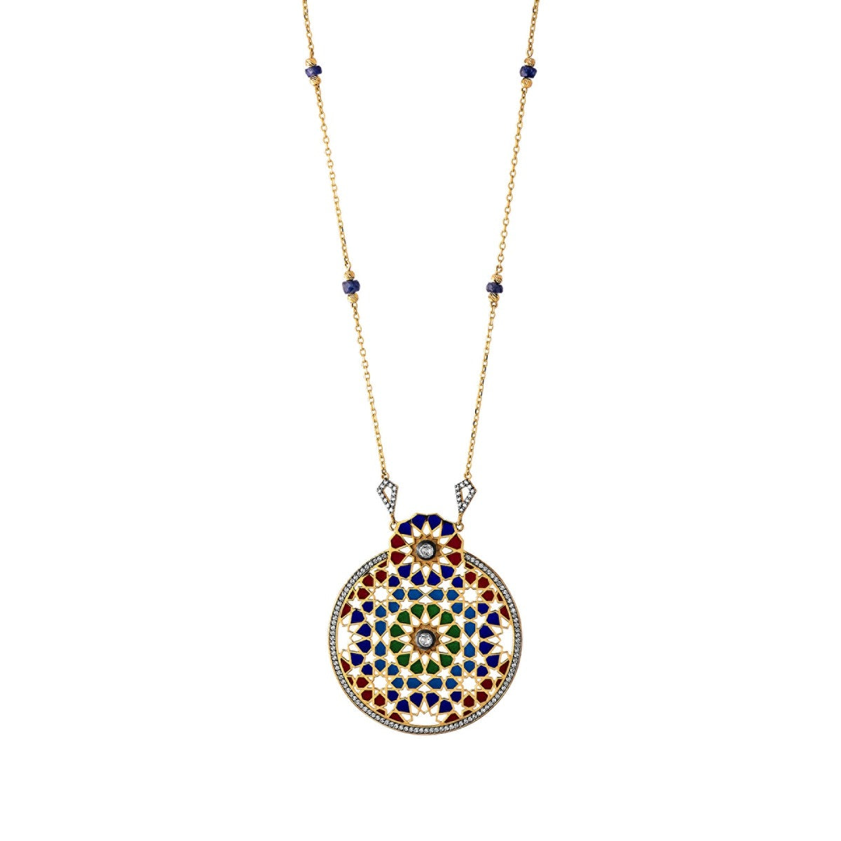 Illuminated Glass Art Necklace