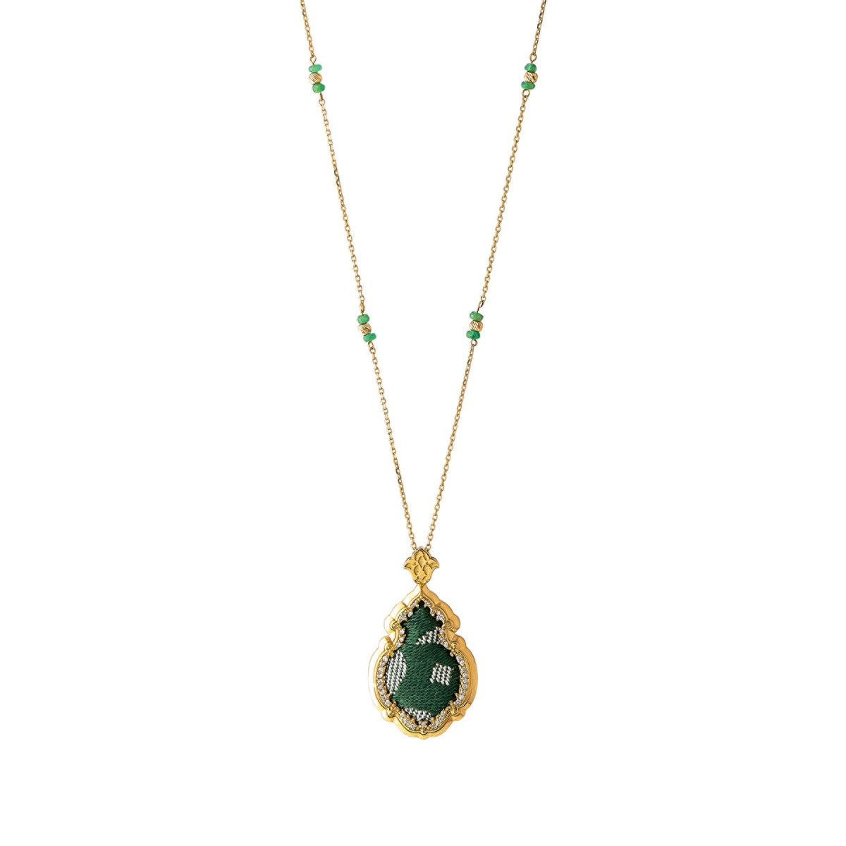 Sirag l Green Saudi Kaaba Kiswah l Gold Inscriptions
