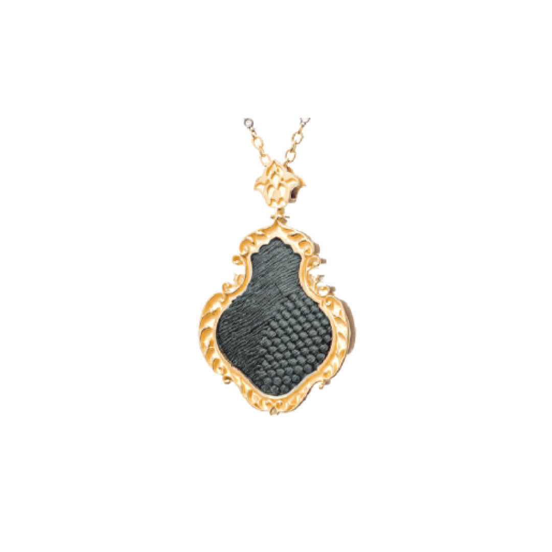 Kandil l Dark Blue l Back from Kaaba Kiswah