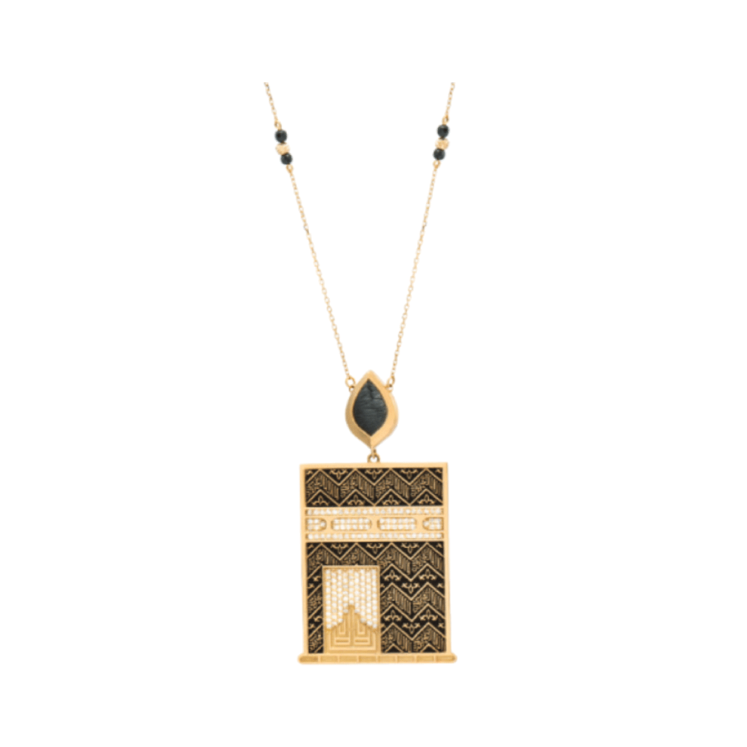Gold & Black Kaaba Door l Piece of Kiswah fabric l Gold Inscriptions