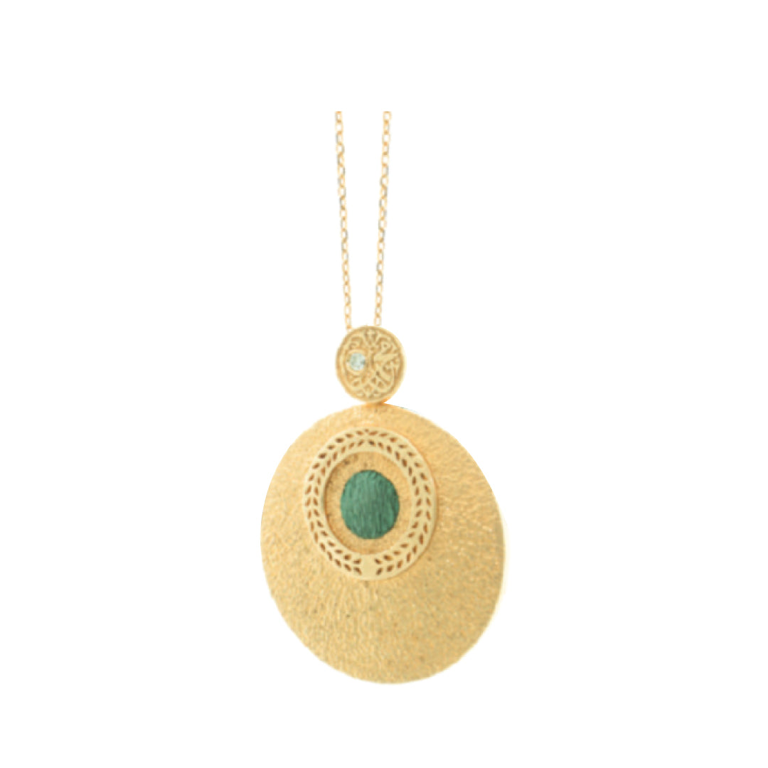 Happiness Necklace l Green Kiswa