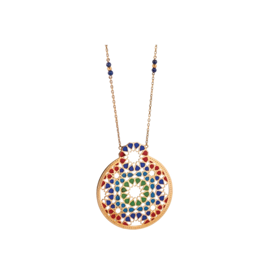 Illuminated Glass Art Necklace