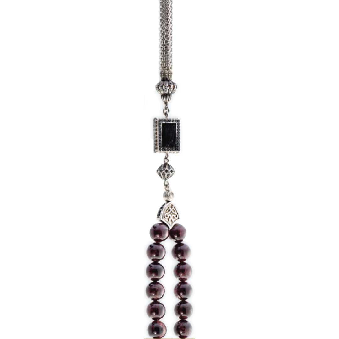 Kiswah Black Sibha l Original Kaaba Kiswa l Silver